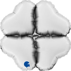 Grabo 12 inch Satin White Base Drops Mini Foil Balloon