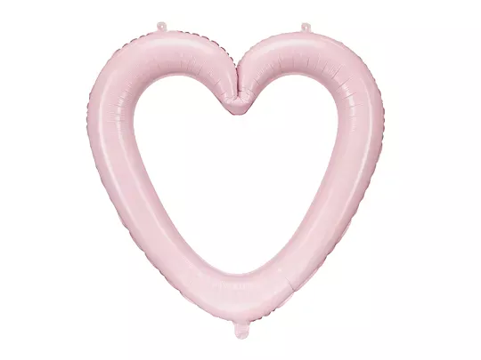 Party Deco 29 inch Pink Outline Heart Shaped Foil Balloon