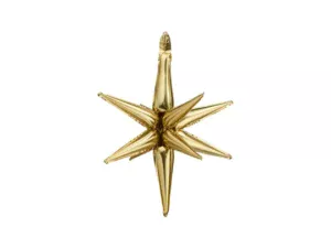 Party Deco 20 Inch Gold Starburst Foil Balloon