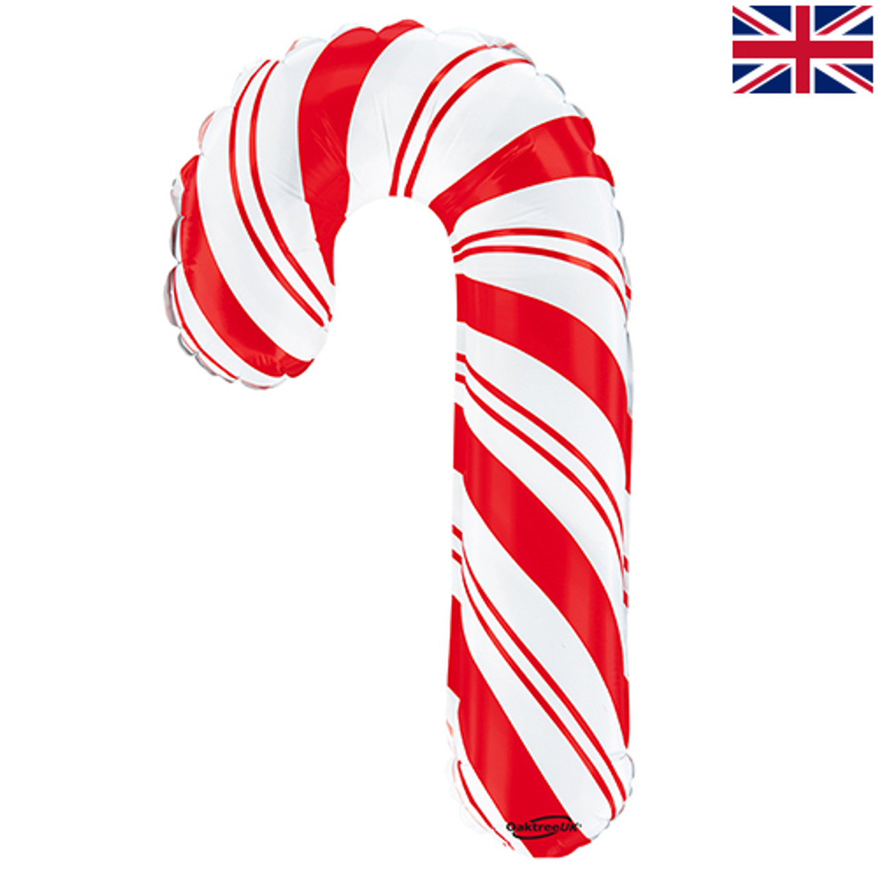 35 inch Red & White Candy Cane Foil Balloon (1)
