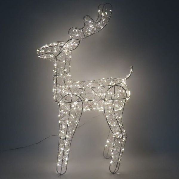 LED Metal Light Up 68cm Reindeer Warm White