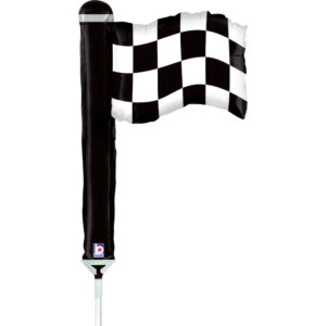 Grabo 14 inch Chequered Flag Mini Foil Balloon