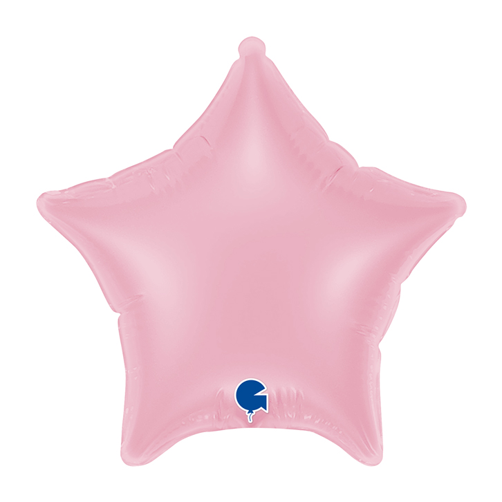 Grabo 4 inch Pastel Pink Star Mini Foil Balloon (Air-Filled)
