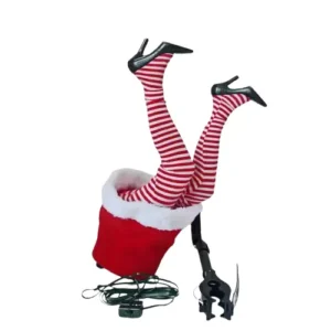 Ms Elf Animated Legs Christmas Tree Decoration
