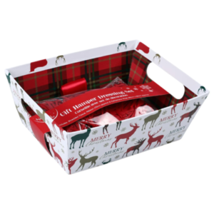 Eurowrap Reindeer Tartan Christmas Gift Hamper Set