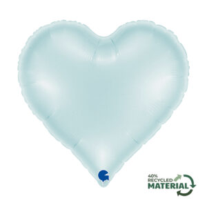 Grabo 18 inch Satin Pastel Blue Sweetie Heart Foil Balloon