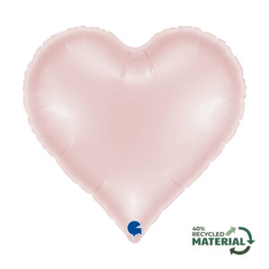 Grabo 18 inch Satin Pastel Pink Sweetie Heart Foil Balloon