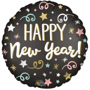 Anagram 18 inch New Year Confetti Satin Foil Balloon