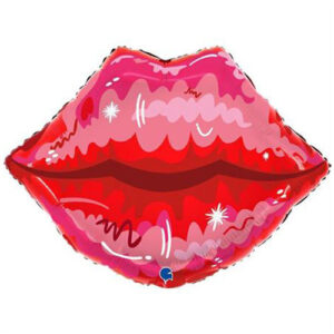 Grabo 22 inch Pink Kissy Lips Foil Balloon