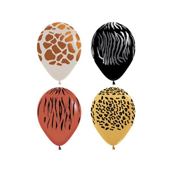 Sempertex Fashion & Metallic Animal Print Assorted Latex Balloons