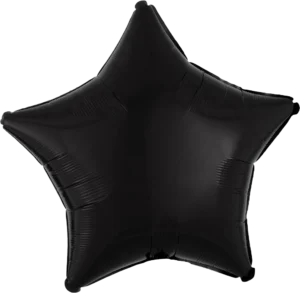 Anagram 18 inch Metallic Black Star Foil Balloon