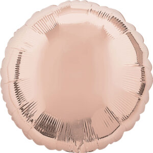 Anagram 18 inch Metallic Rose Gold Round Foil Balloon