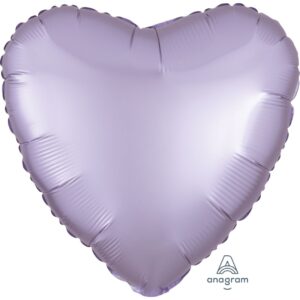 Anagram 18 inch Satin Luxe Pastel Lilac Heart Foil Balloon