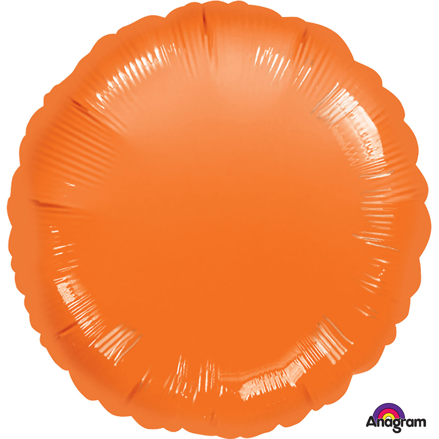 Anagram 18 inch Metallic Orange Round Foil Balloon