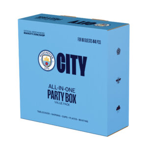 Official Party Supplies 44pc Manchester City FC Football Party Box For 6 Guests
