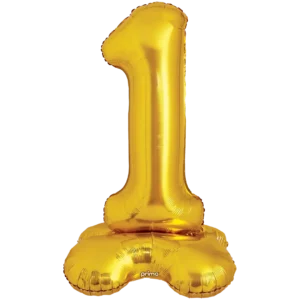 Prima 40 inch Gold Standing Number 1 Foil Balloon