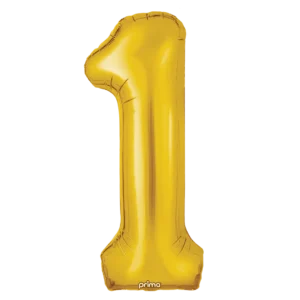 Prima 16 inch Gold Number 1 Foil Balloon (2)