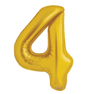 Prima 16 inch Gold Number 4 Foil Balloon (2)