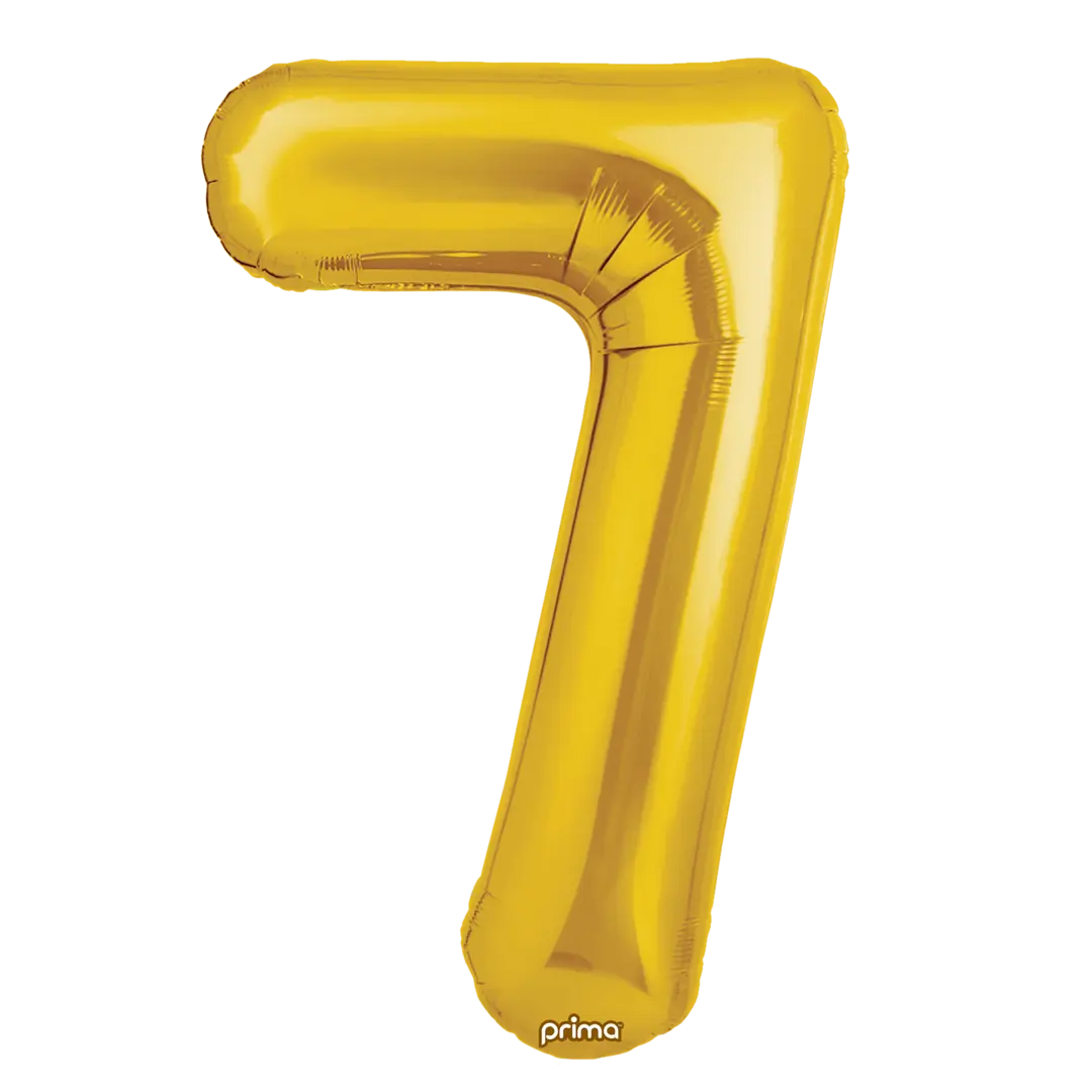 Prima 34 inch Gold Number 7 Foil Balloon