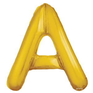 Prima 16 inch Letter A Gold Foil Balloon (2 Pack)