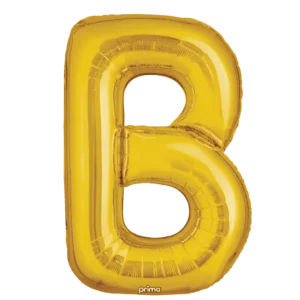 Prima 16 inch Letter B Gold Foil Balloon (2 Pack)