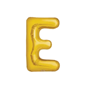 Prima 16 inch Letter E Gold Foil Balloon (2 Pack)