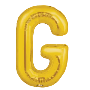 Prima 16 inch Letter G Gold Foil Balloon (2 Pack)