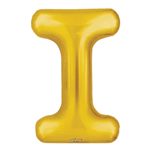 Prima 16 inch Letter I Gold Foil Balloon (2 Pack)