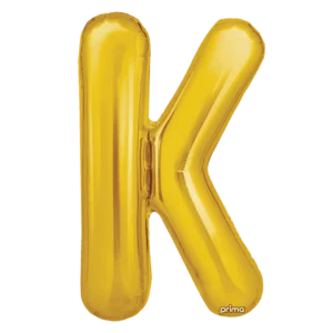 Prima 16 inch Letter L Gold Foil Balloon (2 Pack)
