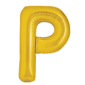 Prima 16 inch Letter P Gold Foil Balloon (2 Pack)