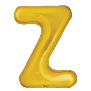 Prima 16 inch Letter Z Gold Foil Balloon (2 Pack)