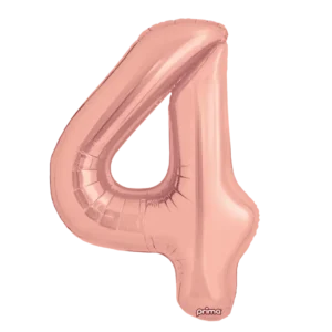 Prima 16 inch Rose Gold Number 4 Foil Balloon (2)