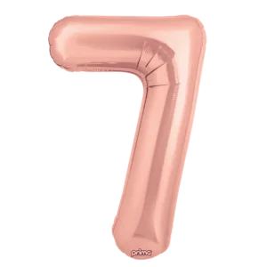 Prima 34 inch Rose Gold Number 7 Foil Balloon