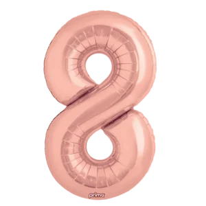 Prima 16 inch Rose Gold Number 8 Foil Balloon (2)