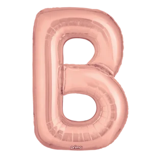 Prima 16 inch Letter B Rose Gold Foil Balloon (2 Pack)