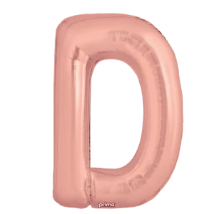 Prima 16 inch Letter D Rose Gold Foil Balloon (2 Pack)