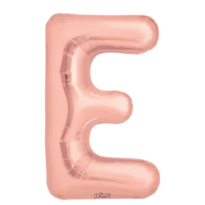 Prima 16 inch Letter E Rose Gold Foil Balloon (2 Pack)