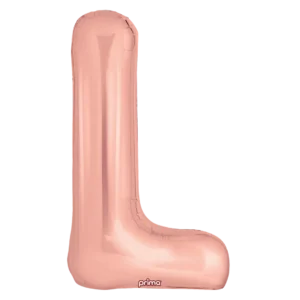 Prima 16 inch Letter L Rose Gold Foil Balloon (2 Pack)