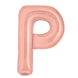 Prima 16 inch Letter P Rose Gold Foil Balloon (2 Pack)