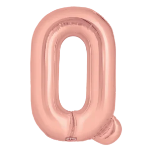 Prima 16 inch Letter Q Rose Gold Foil Balloon (2 Pack)