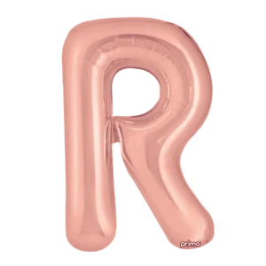 Prima 16 inch Letter R Rose Gold Foil Balloon (2 Pack)