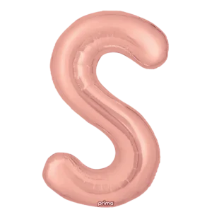 Prima 16 inch Letter S Rose Gold Foil Balloon (2 Pack)