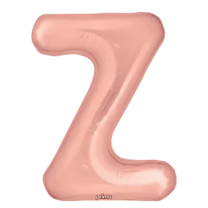 Prima 16 inch Letter Z Rose Gold Foil Balloon (2 Pack)
