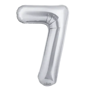 Prima 16 inch Silver Number 7 Foil Balloon (2)