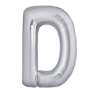 Prima 16 inch Letter D Silver Foil Balloon (2 Pack)