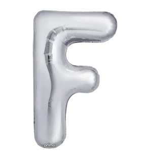Prima 16 inch Letter F Silver Foil Balloon (2 Pack)
