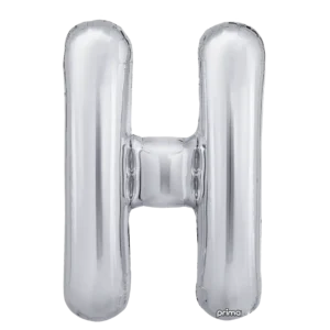 Prima 16 inch Letter H Silver Foil Balloon (2 Pack)