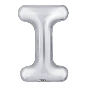 Prima 16 inch Letter I Silver Foil Balloon (2 Pack)