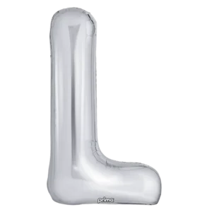 Prima 16 inch Letter L Silver Foil Balloon (2 Pack)