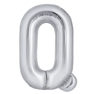 Prima 16 inch Letter Q Silver Foil Balloon (2 Pack)